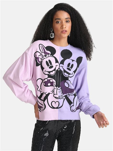 Mickey And Minnie Mouse Disney Printed Color Block Sweat – KAZO