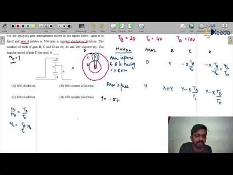 Practice Question 3: Epicyclic Gear Train - Gear Trains - GATE Theory ...