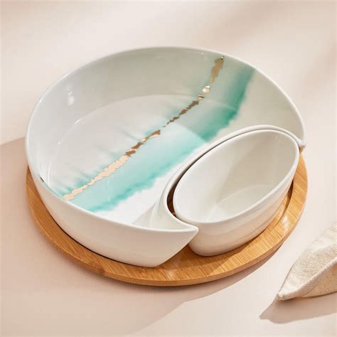 Buy Showstopper Porcelain Chip and Dip Set with Tray from Home Centre ...