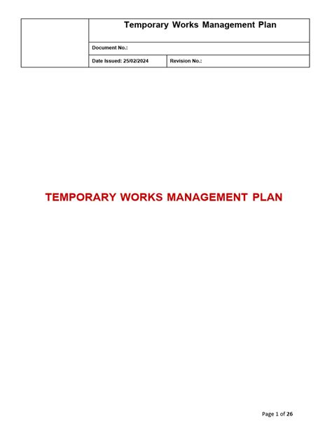Image result for Temporary Works Procedure Template