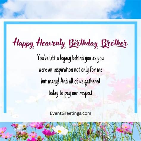 30 Touching Happy Birthday In Heaven Brother Wishes