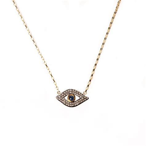 Pavé Diamond Evil Eye Necklace - Kirstie Le Marque