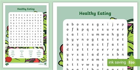 Healthy Eating Word Search | Twinkl Primary Resources