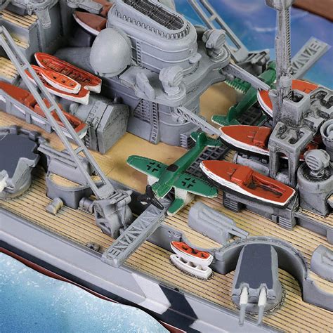 Bismarck Battleship 1/700 Die Cast Model - Waterline Display Battle of the Denmark Strait, May ...