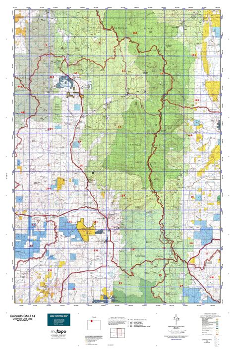 Colorado GMU 14 Map – MyTopo Map Store