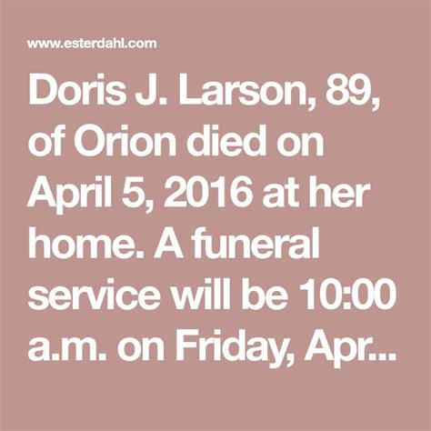 esterdahl funeral home orion - Be The First Portal Picture Gallery