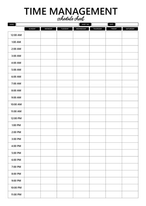 Image result for Time Management Plan Example