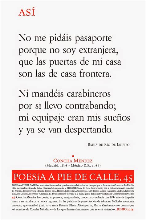 POESÍA A PIE DE CALLE, 45: Así, de CONCHA MÉNDEZ - {LQ} La Casquería