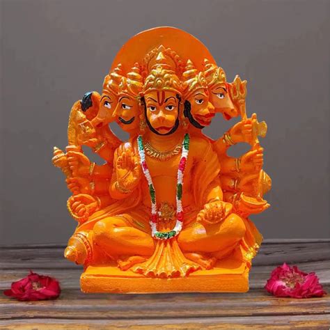 Buy The Advitya Panchmukhi Hanuman Statue or Murti Resin for Car,Home ...