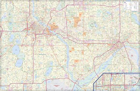 Twin Cities SuperMap (Minneapolis-St Paul) – Hedberg Maps