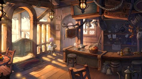 tavern, wood, sunlight, drawing, chair, wooden surface, baskets, glass ...
