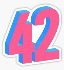 Number 42 Stickers | Redbubble