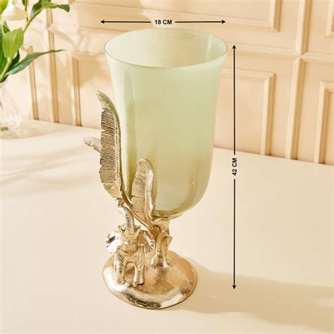 Buy Eternity Vivere Glass Elephant Vase from Home Centre at just INR 8499.0