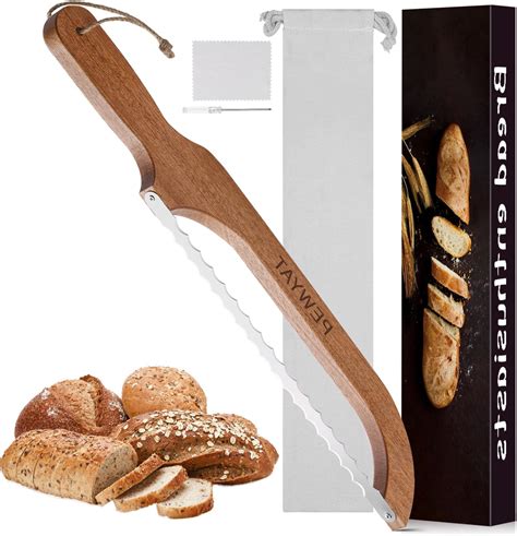 Amazon.com: Wiz&Quirkz Bread Bow Knife with Cover and Wood Sourdough ...