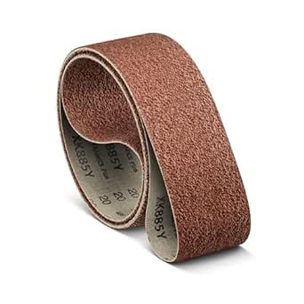 VSM Abrasive Belt, 2" Width, 48" Length, Ceramic, 80 Grit, Tear ...