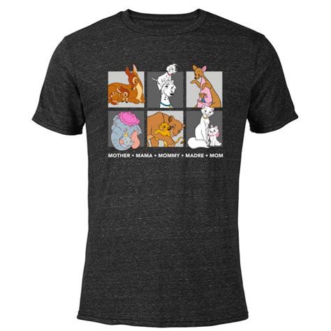 Disney Characters Neutral Mother's Day - Short Sleeve Blended T-Shirt ...
