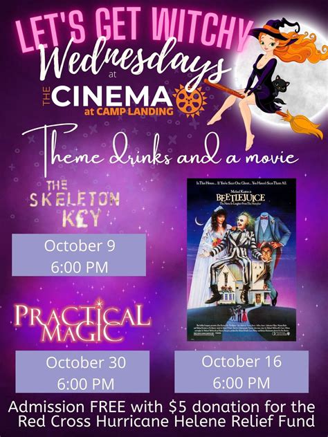 Lets Get Witchy Wednesdays at The Cinema FUNDRAISER, 10699 US Route 60 ...