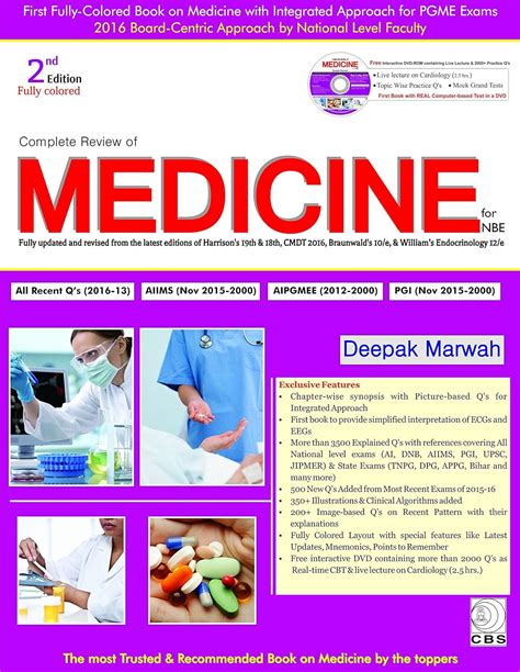 Buy COMPLETE REVIEW OF MEDICINE FOR NBE 2E WITH CD (PB 2016) Book Online at Low Prices in India ...