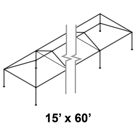 15 x 60 Classic Frame Tent | Aluminum Single Tube 8-Pole Kit