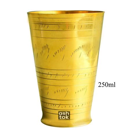 Buy Lassi Glass | Brass Designer Lassi Glass Tumbler – Ashtok