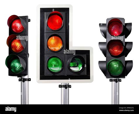 traffic light isolated on white background Stock Photo - Alamy