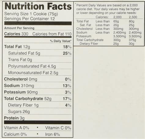 little debbie oatmeal creme pie nutrition label