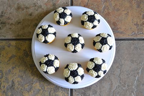 Soccer cupcakes Soccer Cupcakes, Blue Food Coloring, Lactose Free, Eggless, Freshly Baked, Nut ...