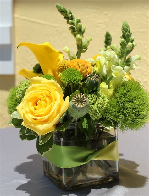 Green And Yellow Flower Arrangements