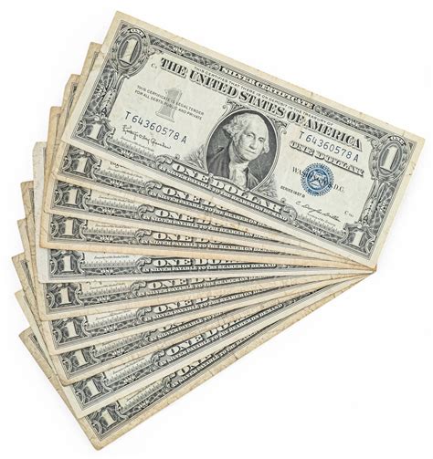 (10) Old Blue Seal Dollar Bills Auction