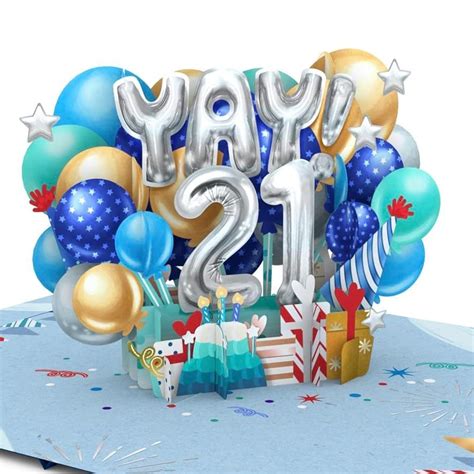 Happy 21 Birthday Cards 21st Birthday Card Insert Design| Paper