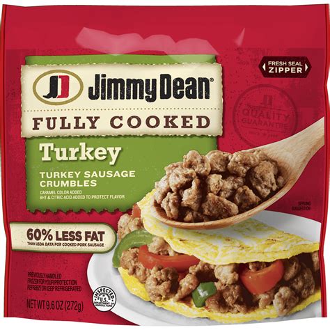 Jimmy Dean Fully Cooked Turkey Sausage Crumbles, 9.6 Oz. - Walmart.com