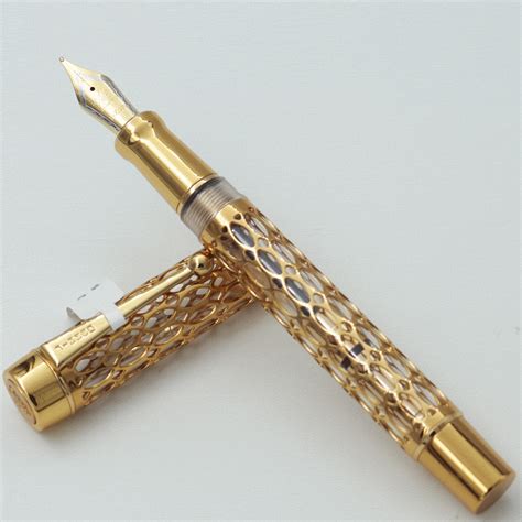 Jinhao 100 Gold With Transparent Open Work Body Wnd Golden Clip Medium ...