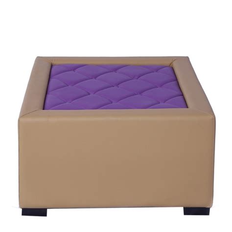 Alvin Upholstered Coffee Table in Beige Colour | Craft Paradise