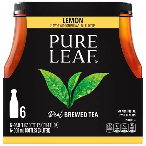 Pure Leaf Lemon Black Iced Tea, Real Brewed, No Artificial Flavors, 16. ...