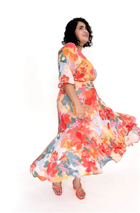 INDIAN FLOWER WRAP DRESS – Big Bright Life