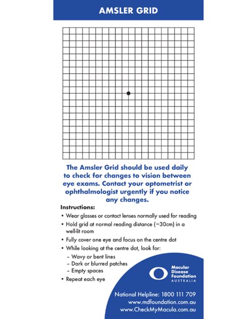 Amsler grid | Macular Disease Foundation Australia Macular Disease ...