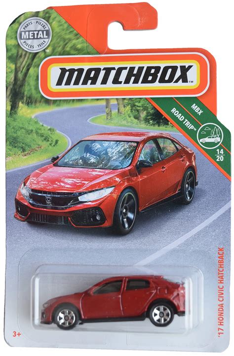 Amazon.com: Matchbox '17 Honda Civic Hatchback, Road Trip 14/20 [red] : Toys & Games