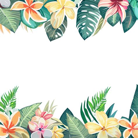 Hawaiian Flowers Border Clipart at Tayla Bugnion blog