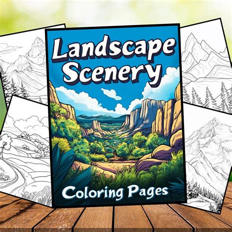 Landscape Scenery Coloring Pages | Minimalist Coloring | Nature ...