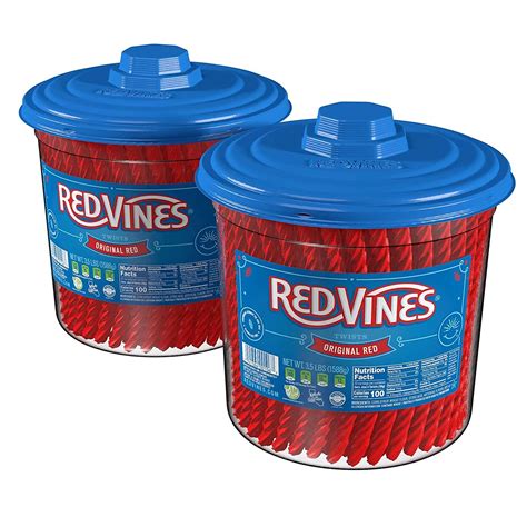 Red Vines Licorice Original Red Flavor Soft & Chewy Candy Twists 3.5 ...