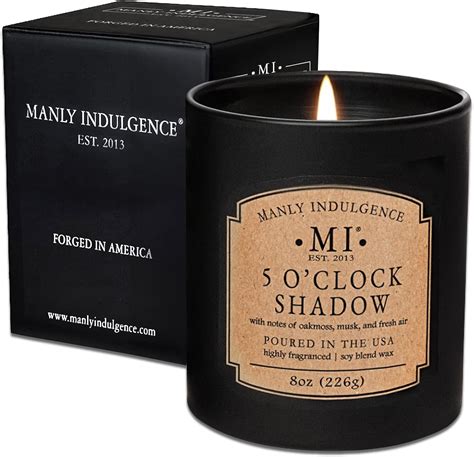 Amazon.com: Manly Indulgence 5 O'Clock Shadow Scented Candles for Men ...