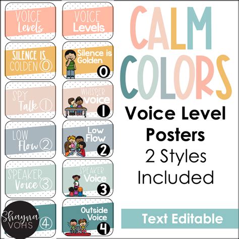 Free Printable Voice Level Poster - Totally Free Printables