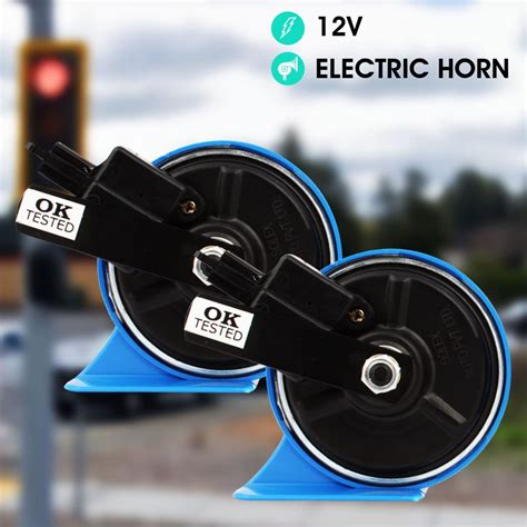 AllExtreme EXEH01 Electric Horn with Siren Sound Level 12V, Low Tone ...