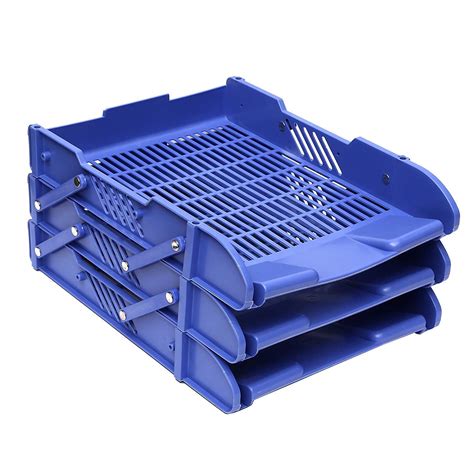 3 Layer Plastic Desk Organizer File Tray,File Basket,Office Files ...