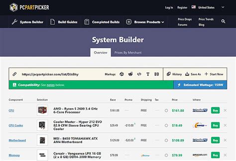 Image result for Pcpartpicker.com/Computer-Builds
