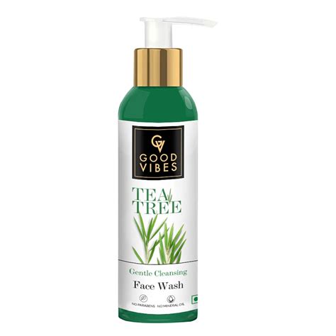 Good Vibes Tea Tree Gentle Cleansing Face Wash, 200 ml | Soothing ...