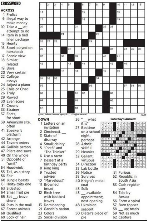 The Daily Commuter Puzzle Printable - Free Printable Crosswords