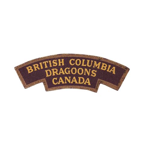 British Columbia Dragoons – Printed shoulder title – JM-Militaria
