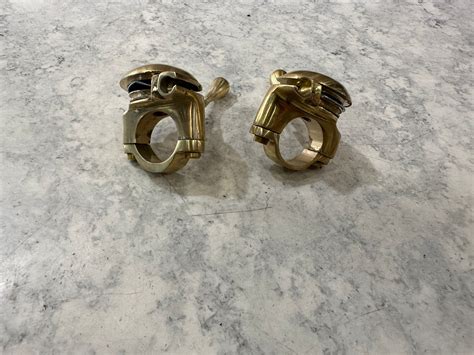 ROYAL ENFIELD G2 VINTAGE 1962 MODLE BRASS RETARDED ADVANCE LEVER SET ...