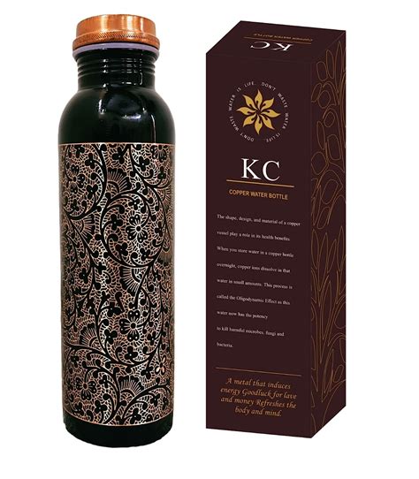 KC Pure Copper Designer Water Bottle with Advanced Leak Proof ...
